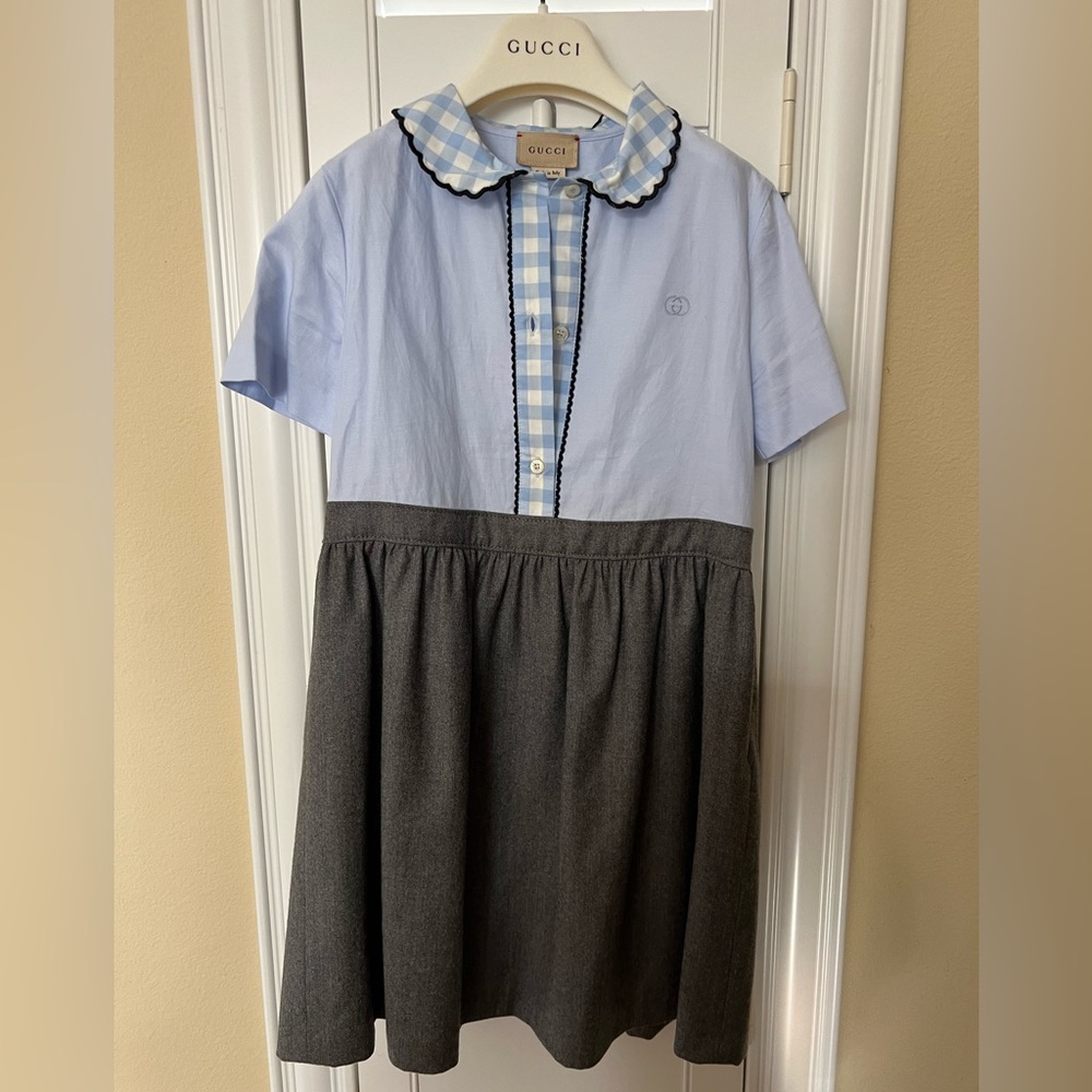 Gucci Kids Double G Collared Dress
